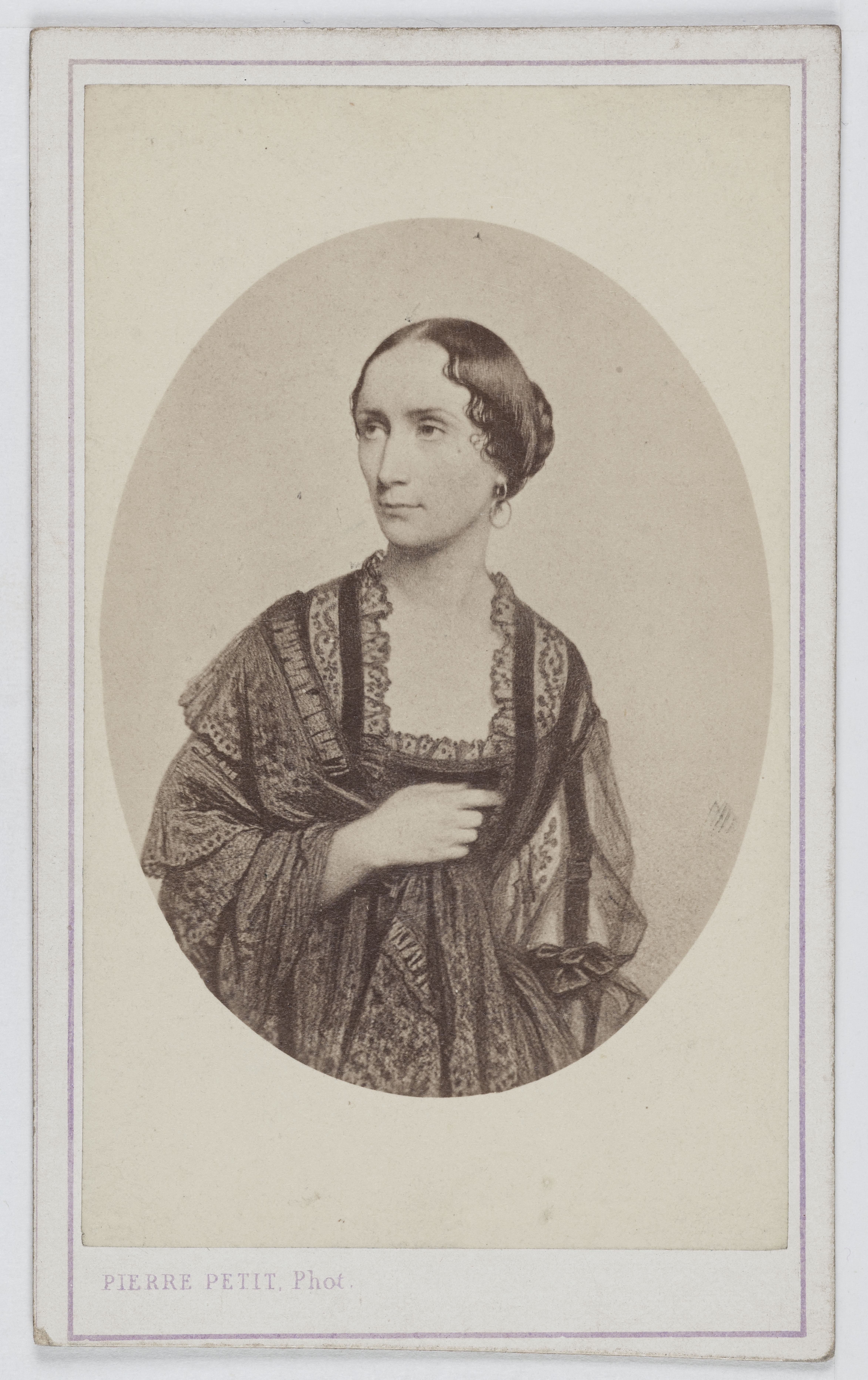 Pierre Petit, Portrait de Victoire Noël (1815-1903) dite Rosina Stoltz, cantatrice à l'Opéra et au Théâtre des Italiens.