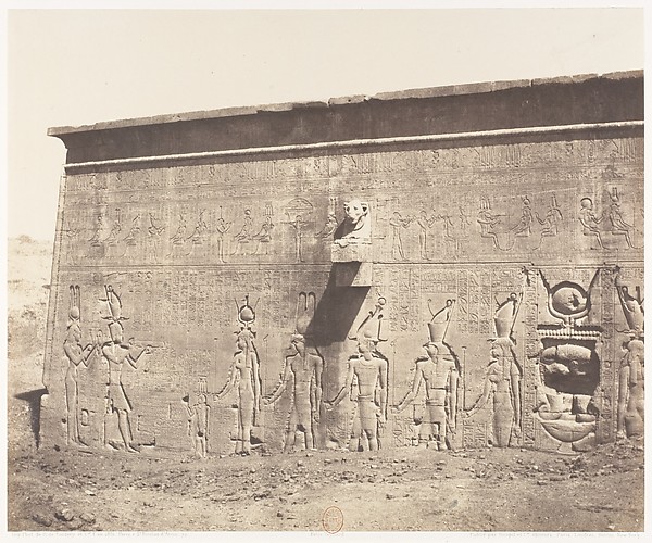 Félix Teynard, Dendérah (Tentyris), Temple d'Athôr - Face Postérieure