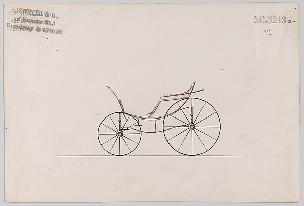Brewster & Co., Design for Pony Phaeton, no. 3243a