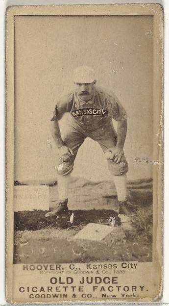 Goodwin & Company, Charles E. "Charlie" Hoover, Catcher, Kansas City Cowboys, from the Old Judge series (N172) for Old Judge Cigarettes