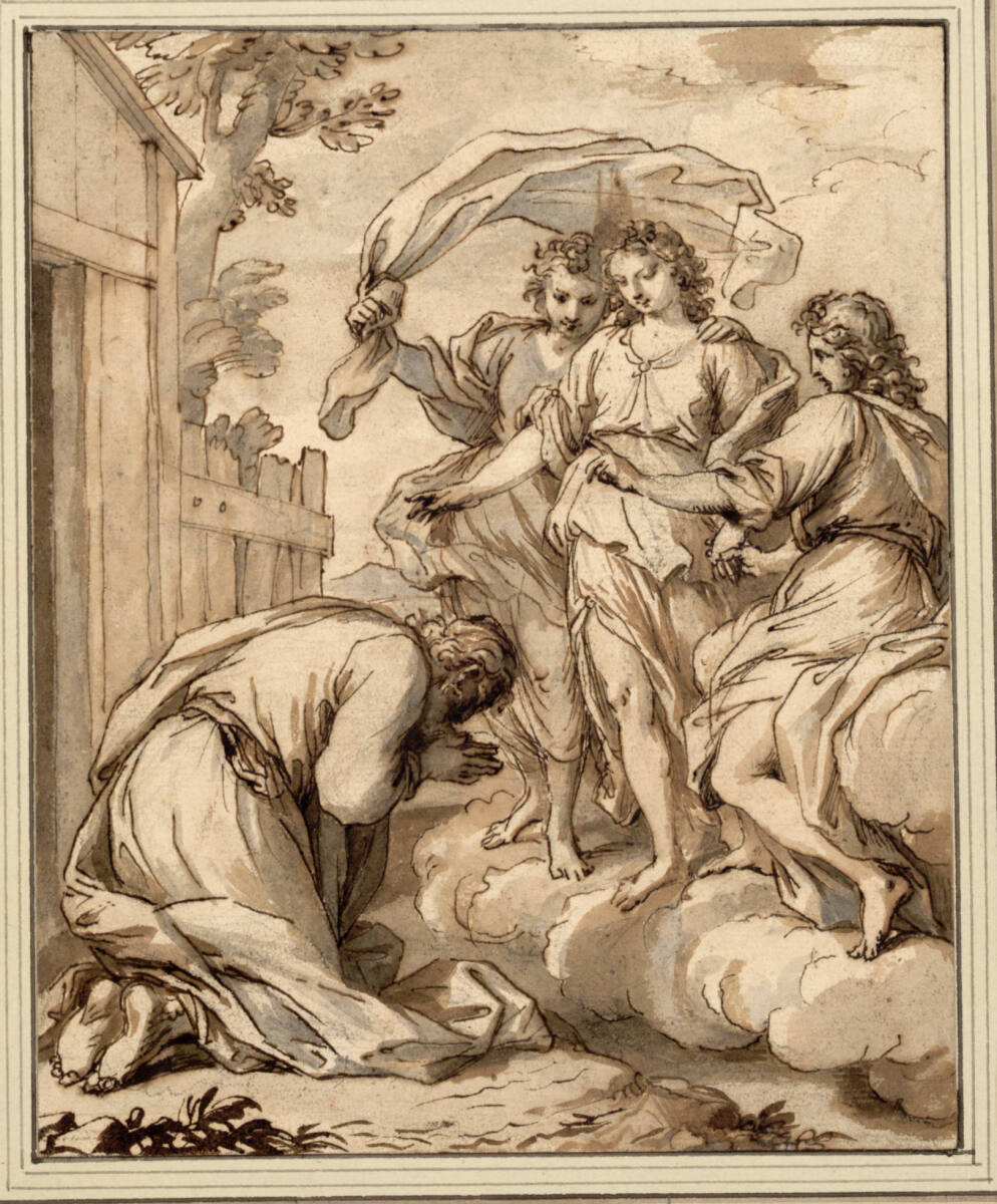 Anonym, Abraham verehrt die drei Engel