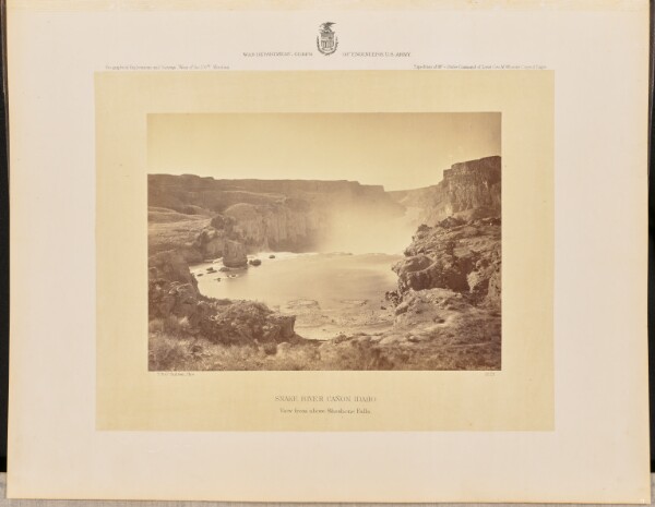 Timothy H. O'Sullivan, Snake River Cañon, Idaho. View from above Shoshone Falls