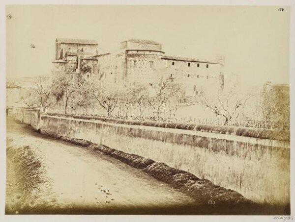 Parker, John Henry, Caelian or Caeliolum (?) - View near the north-east end, with Apse of the Church and Walls of the Convent of the IV. Santi Coronati.