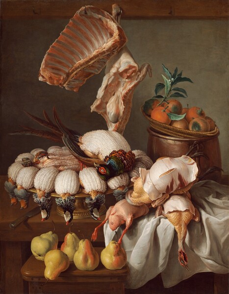 Alexandre-François Desportes, Still Life with Dressed Game, Meat, and Fruit