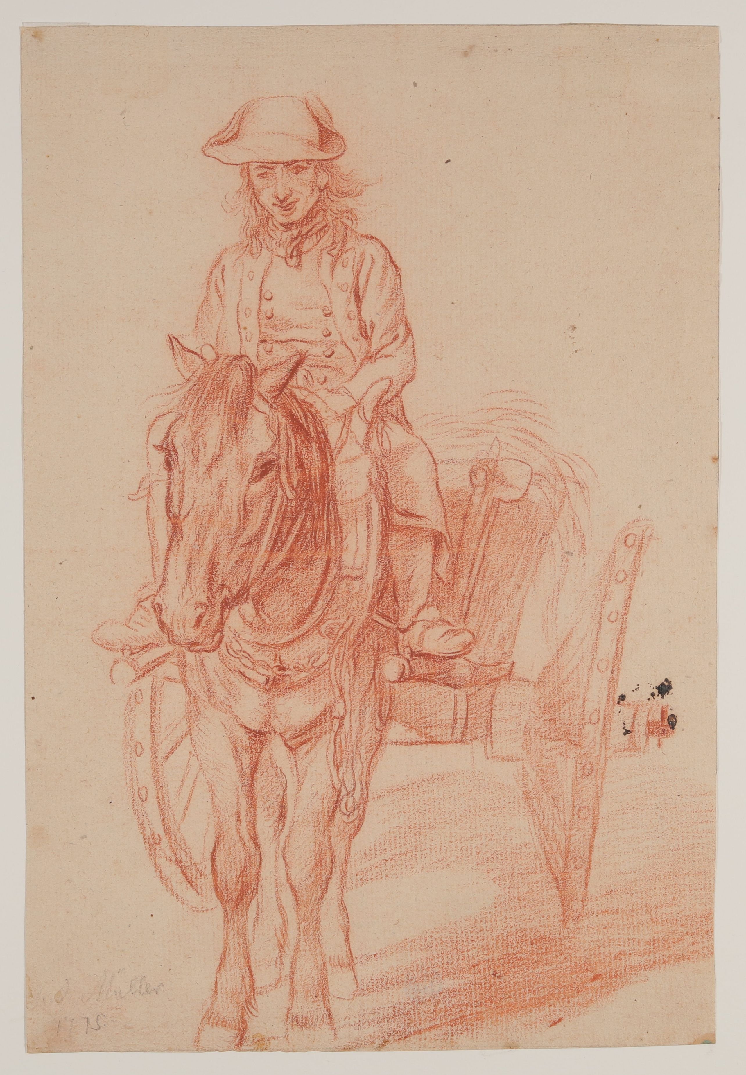 Friedrich Müller (Maler), Bauer auf seinem Pferd vor einem Heuwagen