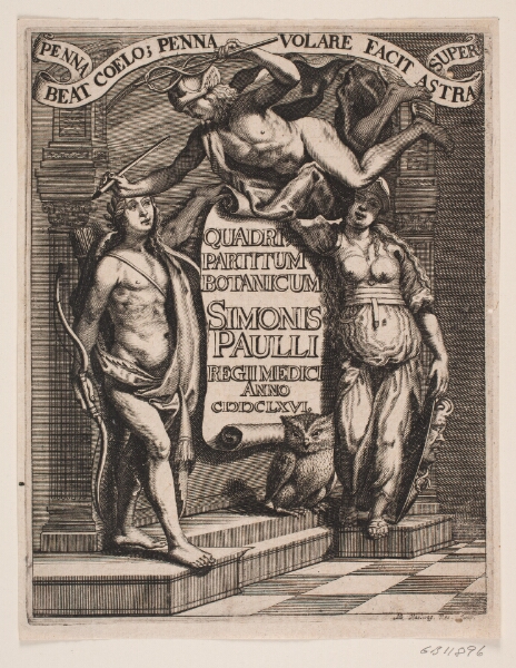 Albert Haelwegh, Titelblad til Simon Paulli, "Quadripartitum Botanicum", 1667