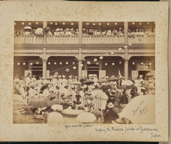 Unknown, "God Save the Queen." Keeping the Diamond Jubilee at Yokohama. Japan