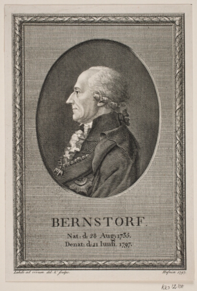 Gerhard Ludvig Lahde, Portræt af Bernstorf