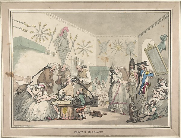 Thomas Rowlandson, French Barracks