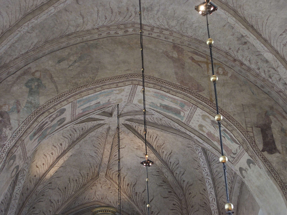 Johan Dellbeck, Lime painting in a vault, Old Uppsala church, Uppland 2006