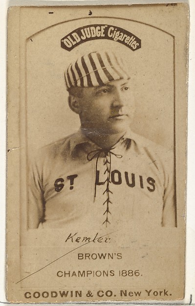 Goodwin & Company, Rudolph Kemmler, St. Louis Browns, from the Old Judge series (N172) for Old Judge Cigarettes
