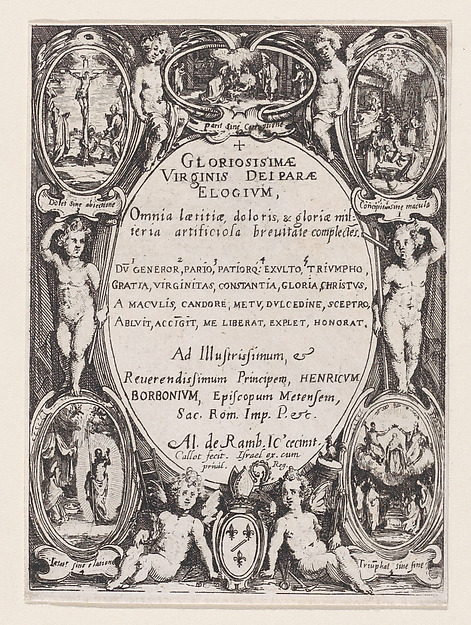Jacques Callot, Frontispiece, from "Gloriosissimae"
