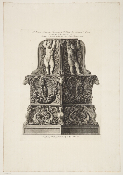 Giovanni Battista Piranesi, Samme sokkel som i forrige blad, set fra en anden vinkel