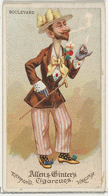 Allen & Ginter, Boulevard, from World's Dudes series (N31) for Allen & Ginter Cigarettes