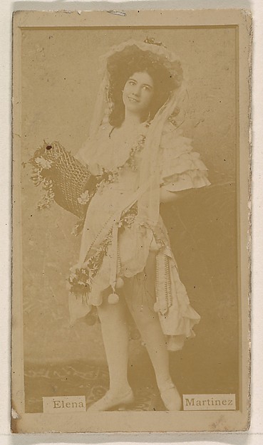 Kinney Brothers Tobacco Company, Elena Martinez, from the Actresses series (N245) issued by Kinney Brothers to promote Sweet Caporal Cigarettes