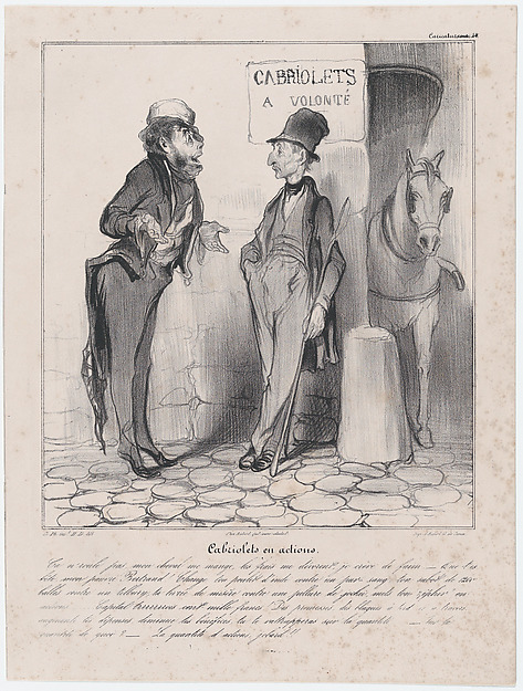 Honoré Daumier, Plate 24: Gigs in action, from 'Caricaturana,' published in Les Robert Macaires