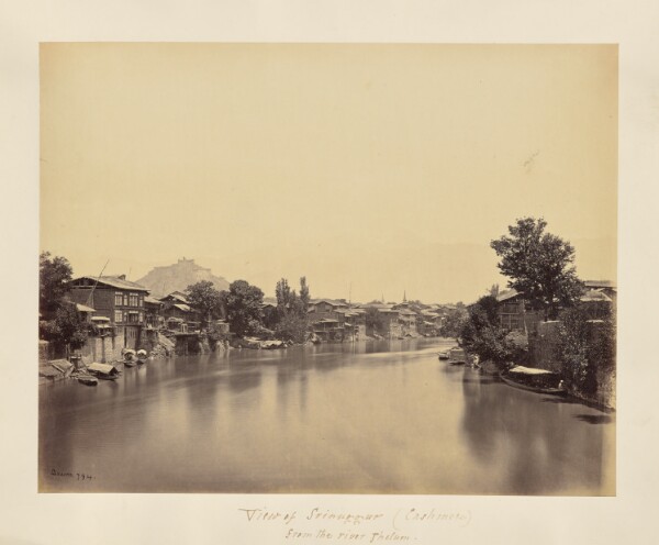 Samuel Bourne, Srinuggur: Up the River from the 6th Bridge