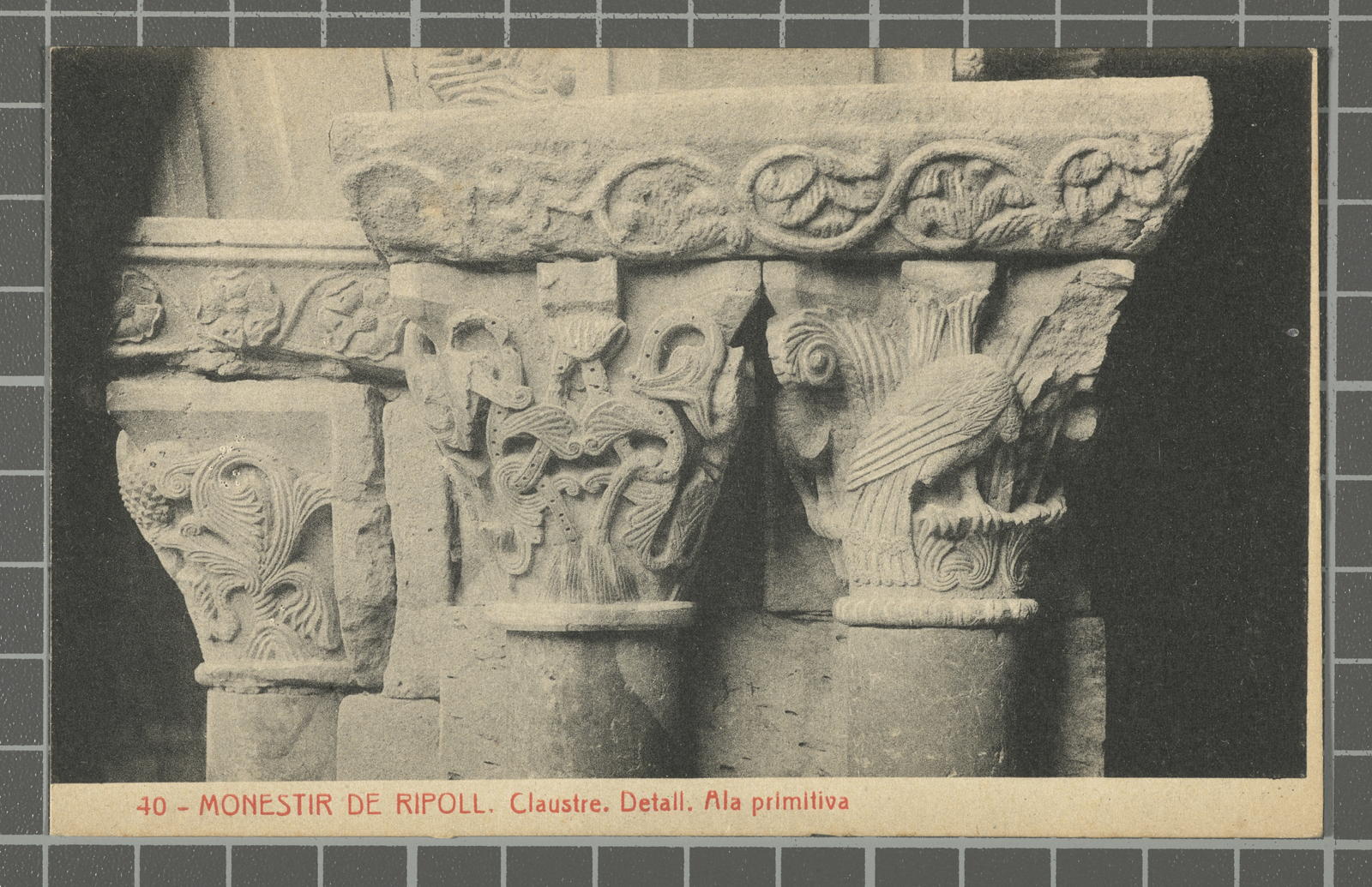 Desconegut, 40 - Monestir de Ripoll. Claustre. Detall. Ala primitiva