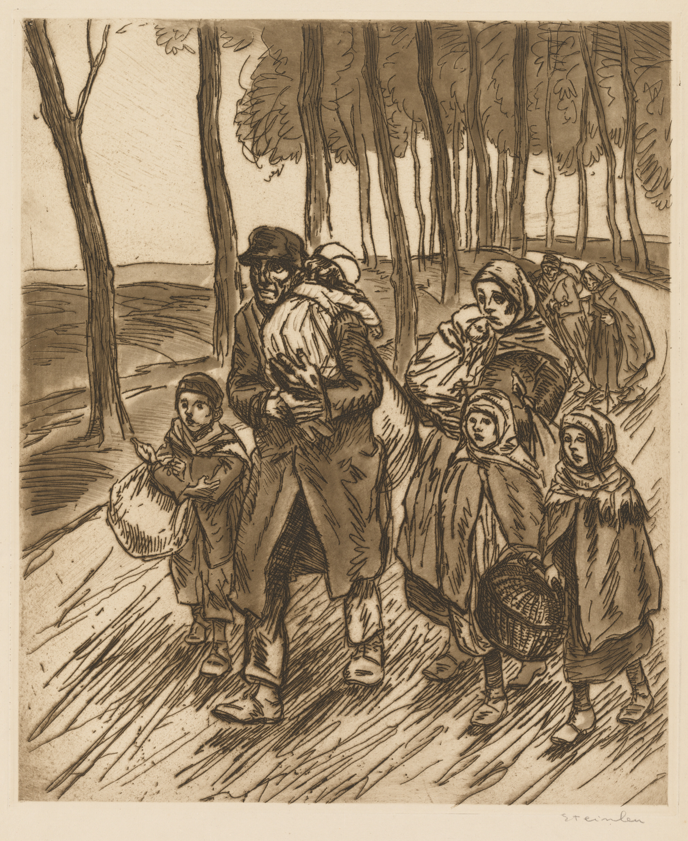Théophile Alexandre Steinlen, Refugee Family
