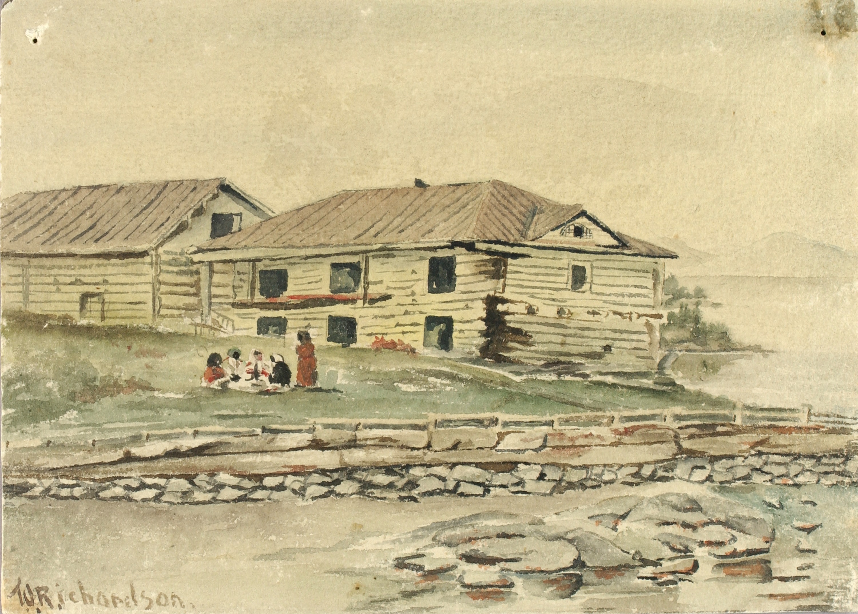 Theodore J. Richardson, Buildings Going to Ruin, Alaska, 1884