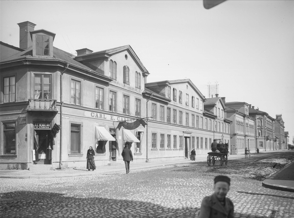 Alfred Dahlgren, Vaksalagatan mot nordöst från Storgatan, Uppsala 1901 - 1902