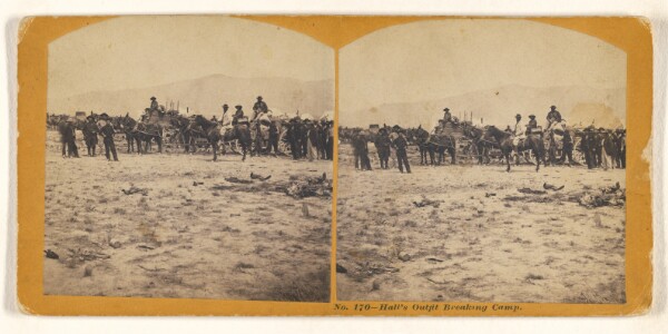 A. J. Russell, Hall's Outfit Breaking Camp.