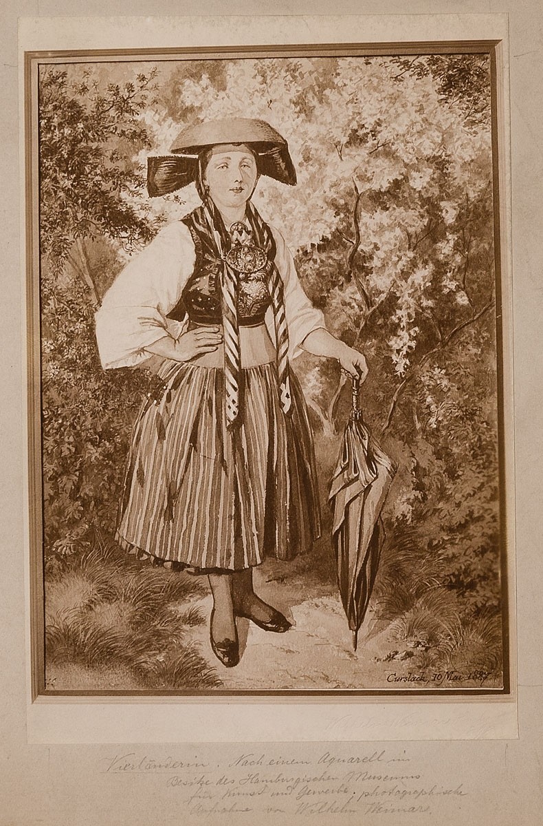 Wilhelm Weimar, Vierländerin - Nach einem Aquarell im Besitze des Hamburgischen Museums für Kunst und Gewerbe