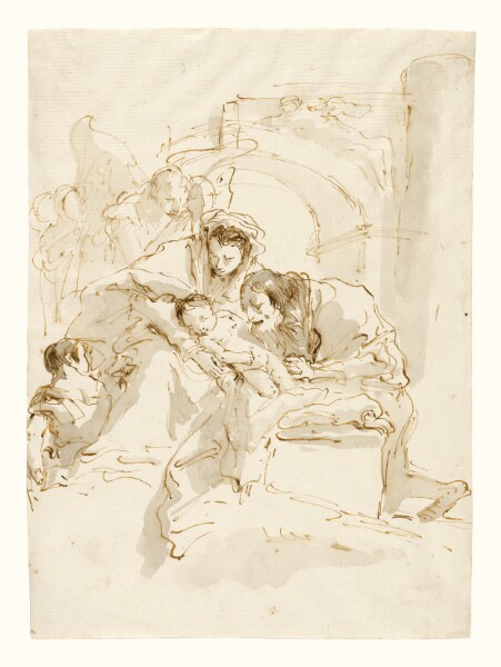 Giovanni Battista Tiepolo, The Holy Family with Angels before an Arch