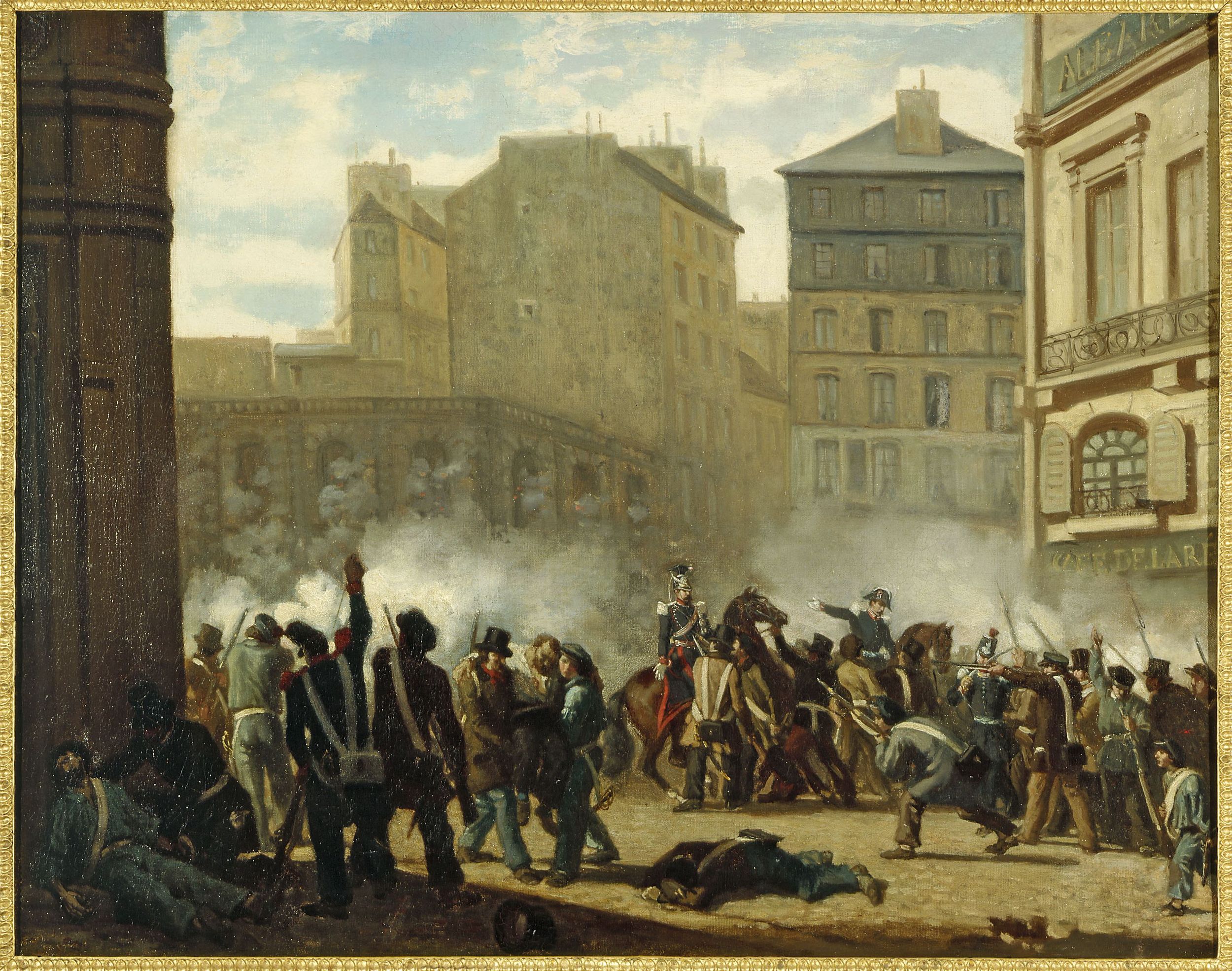 Anonyme, Prise du château d'eau, place du Palais-Royal, le 24 février 1848