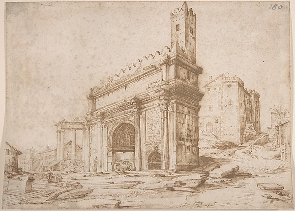 Jan Brueghel the Elder, The Arch of Septimius Severus Seen from the East