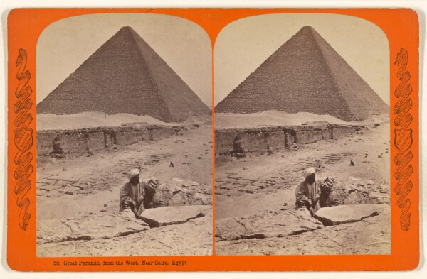 Charles Bierstadt, Great Pyramid, from the West. Near Cairo, Egypt.