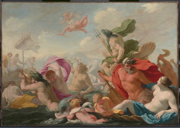 Eustache Le Sueur, Marine Gods Paying Homage to Love
