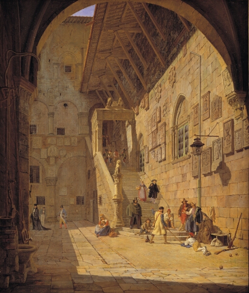 Jørgen Roed, Fængselsgården i Palazzo Bargello i Firenze