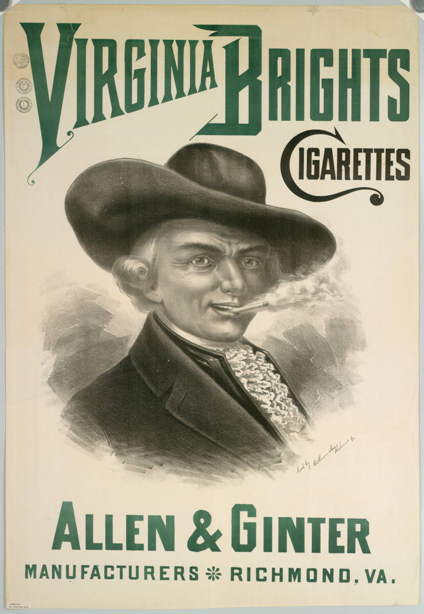 Anonym, VIRGINIA BRIGHTS CIGARETTES; ALLEN & GINTER MANUFACTURERS, RICHMOND, VA.