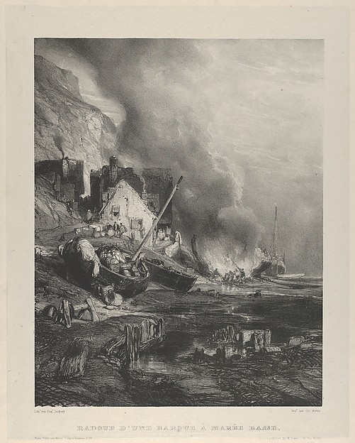 Eugène Isabey, Refitting of a Ship at Low Tide