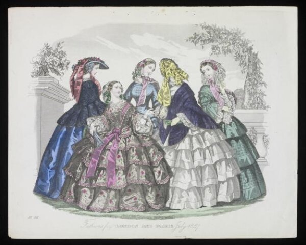 Unknown, London and Paris Fashions for July 1857