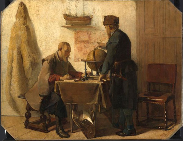 Christoffel Bisschop, Heemskerck and Barents Planning their Second Expedition to the Far North