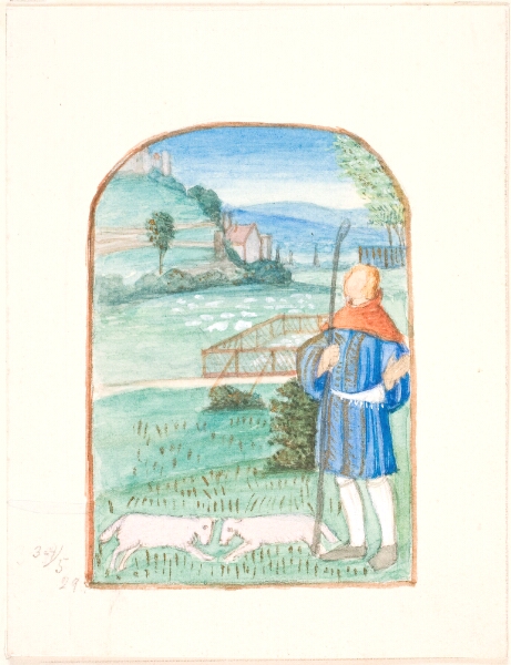 Agnes Slott-Møller, Hyrde stående i landskab
