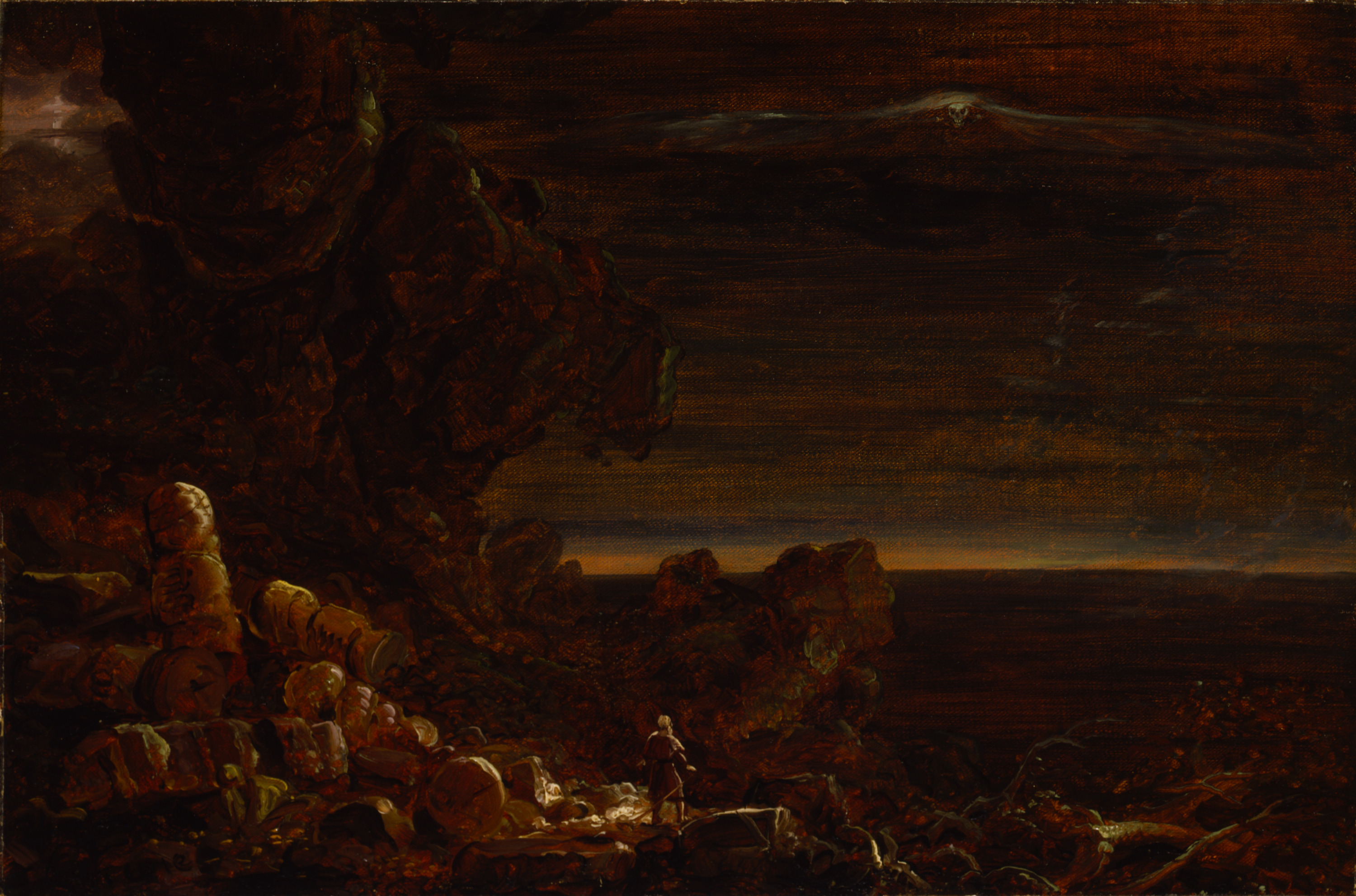 Thomas Cole, The Pilgrim of the World at the End of His Journey (study for the series, The Cross and the World)