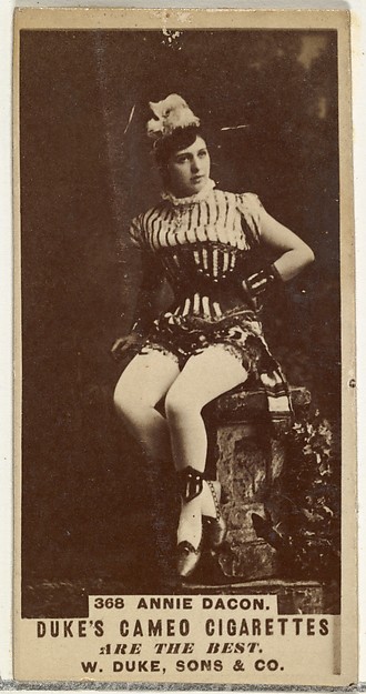 W. Duke, Sons & Co., Card Number 368, Annie Dacon, from the Actors and Actresses series (N145-5) issued by Duke Sons & Co. to promote Cameo Cigarettes