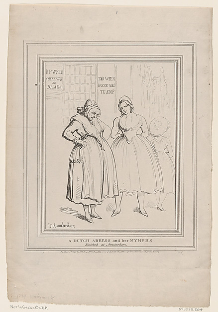 Thomas Rowlandson, A Dutch Abbess and her Nymphs