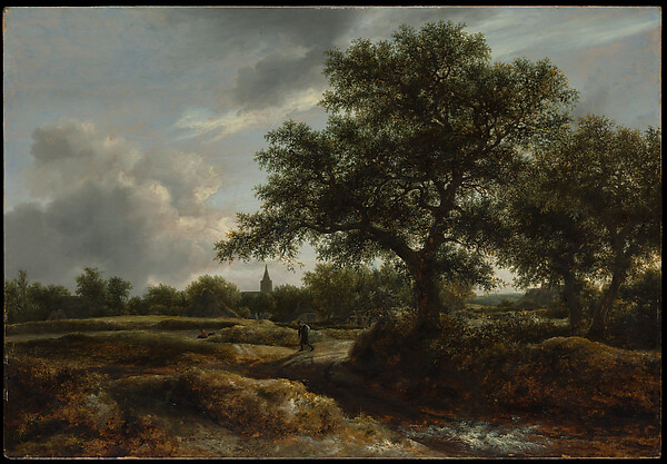 Jacob van Ruisdael, Landscape with a Village in the Distance