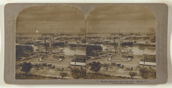 Carleton H. Graves, Magellan Monument and Pasig River. Manila, P.I.