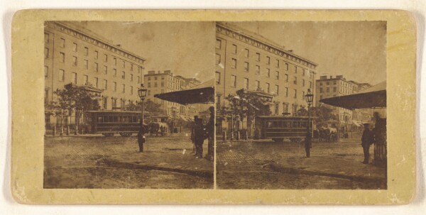 Unknown, [Isaiah Rogers' Astor House (1834-37) along lower Broadway.]