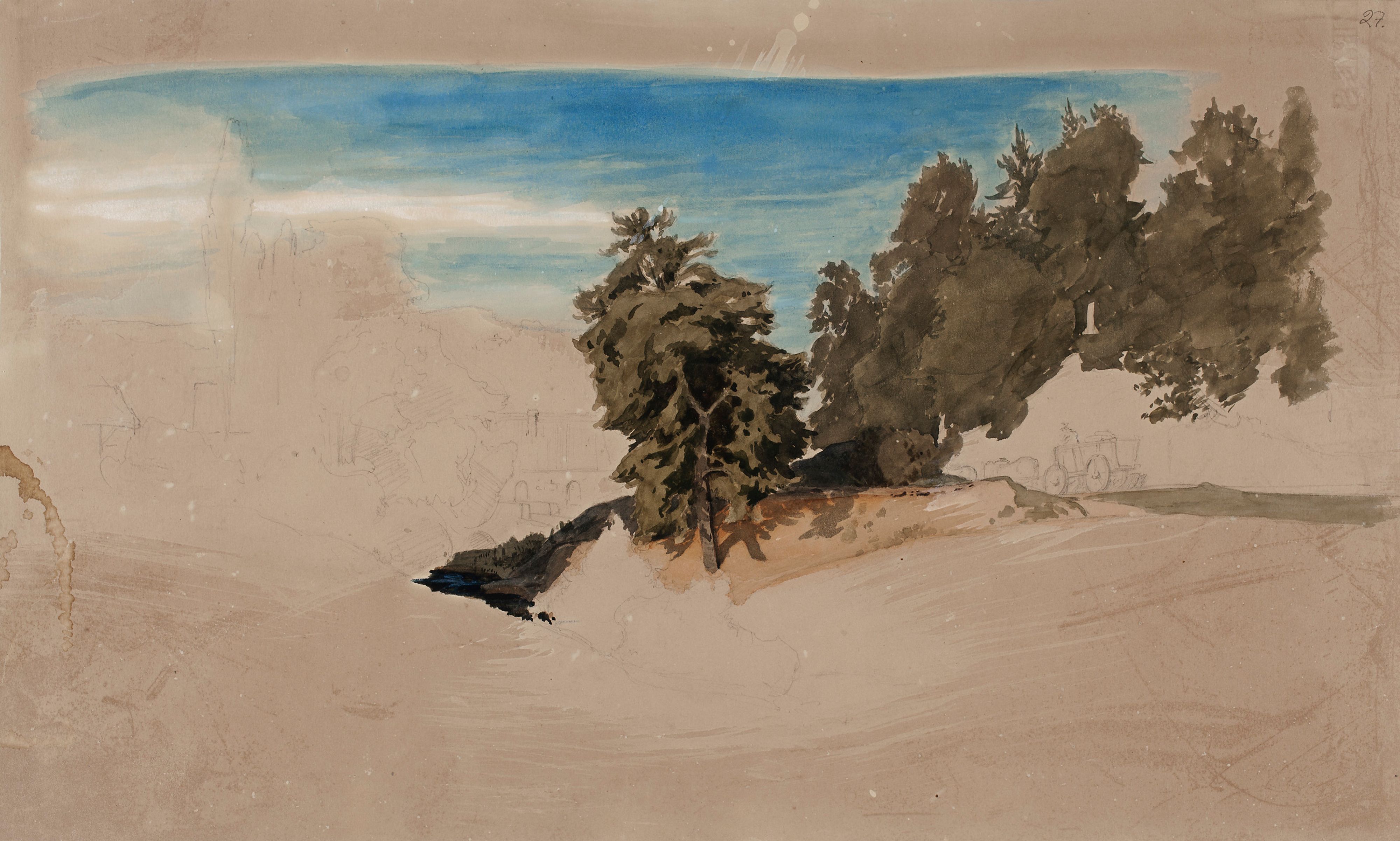 Werner Holmberg, Landscape, Unfinished