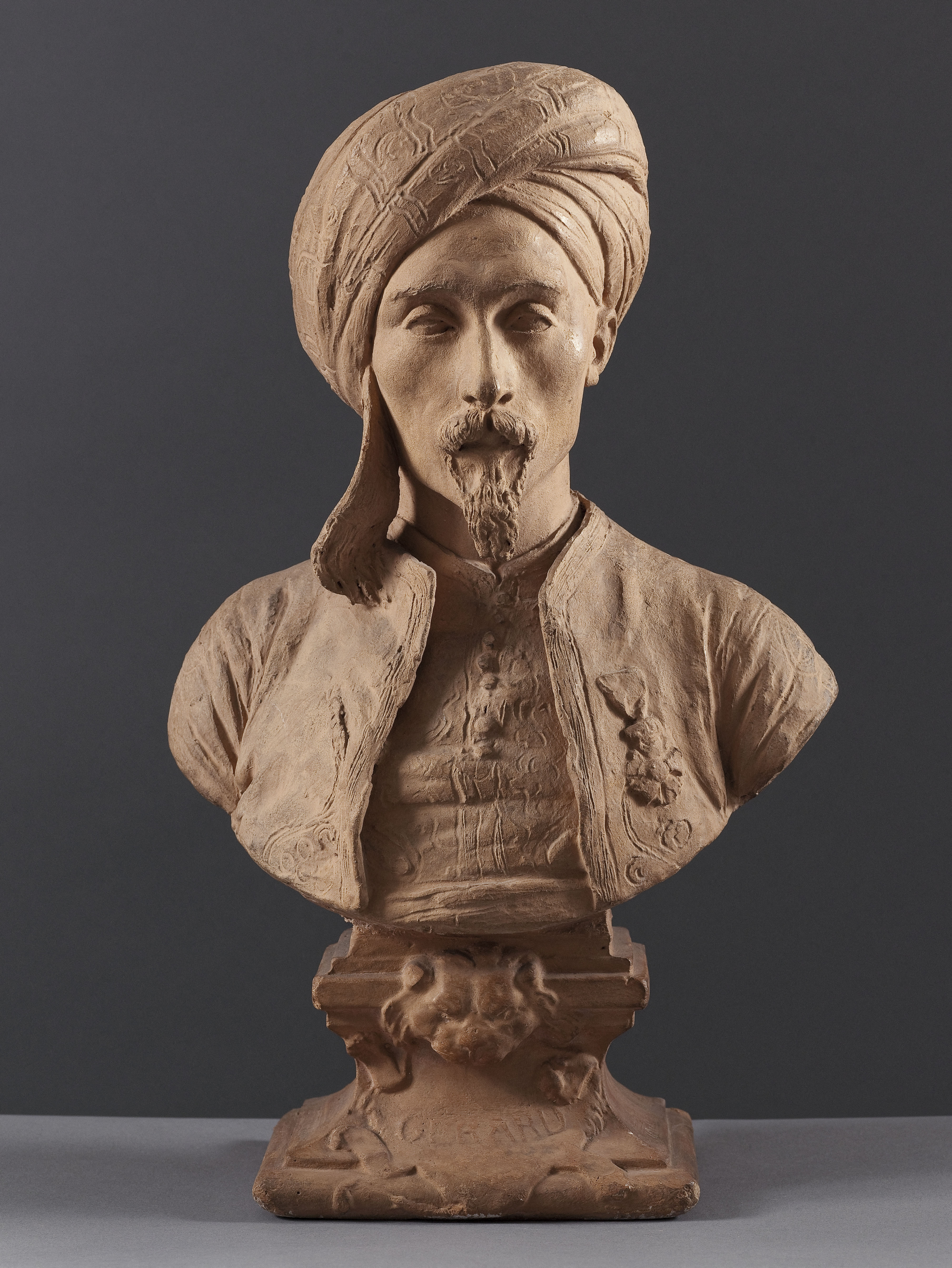 Jean Pierre Dantan, Portrait sérieux de l'Officier Cécile-Jules-Basile Gérard (1817-1864), dit "le Tueur de lions".