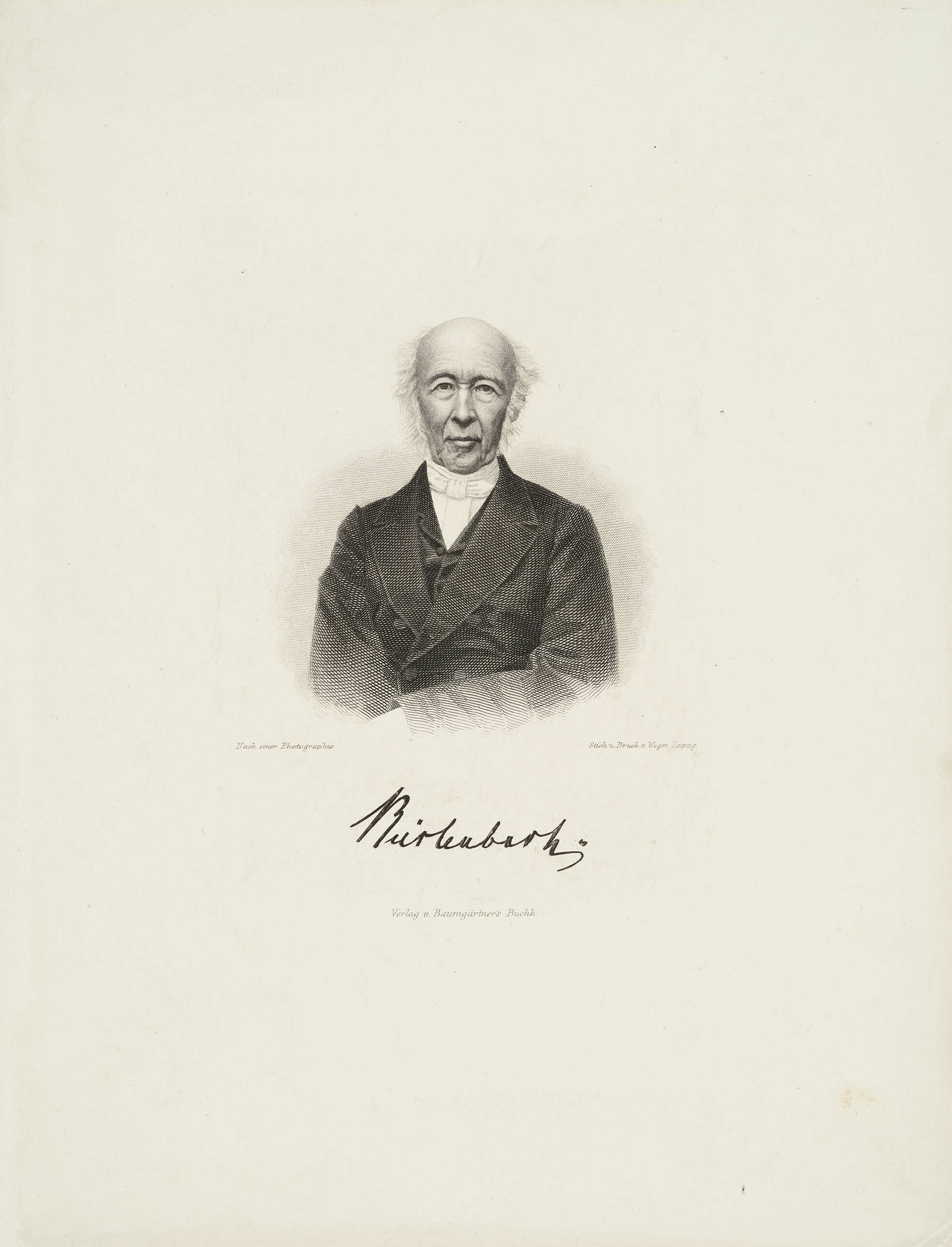 August Weger, Bildnis Freiherr Karl von Reichenbach