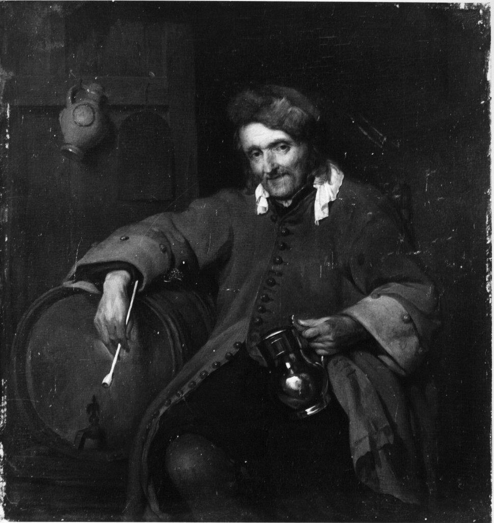 Charles Van Beveren, De oude drinker (naar Gabrïel Metsu)