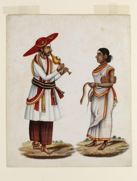 Unknown, A snake charmer and his wife