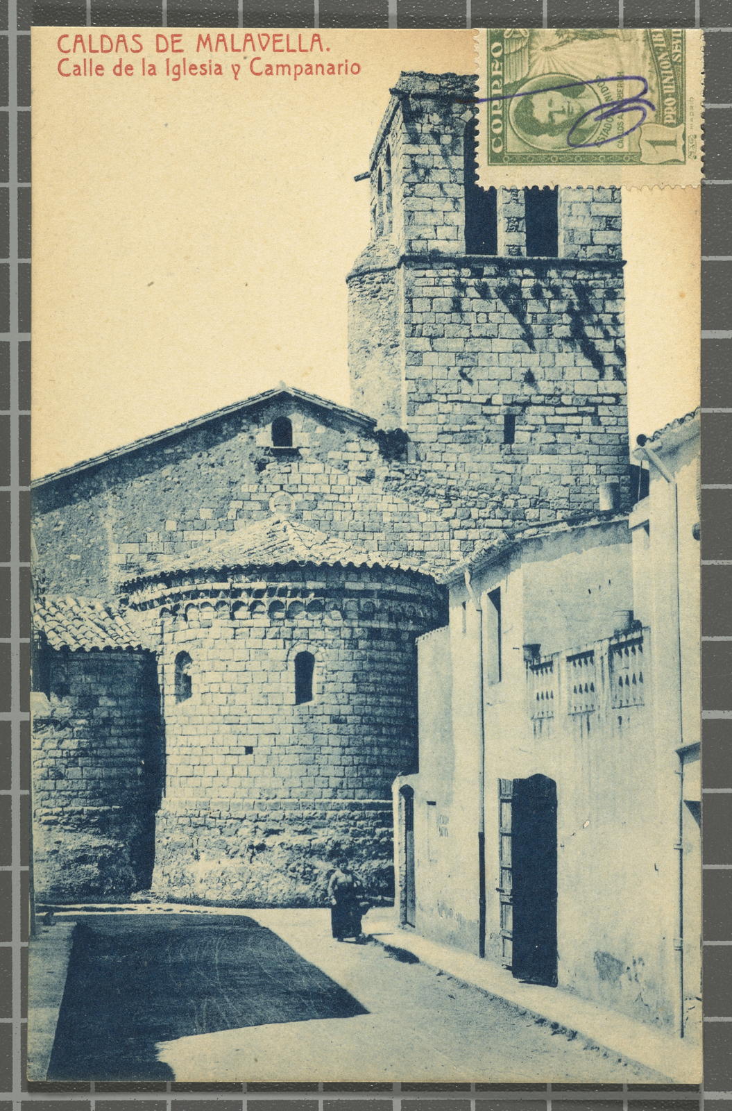 Desconegut, Caldas de Malavella. Calle de la Iglesia i Campanario